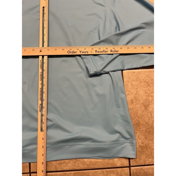 Breezy Golf Shirt Mens XL Blue 1/4 Zip Pull Over Long Sleeve Bob Does Sports - Picture 8 of 8